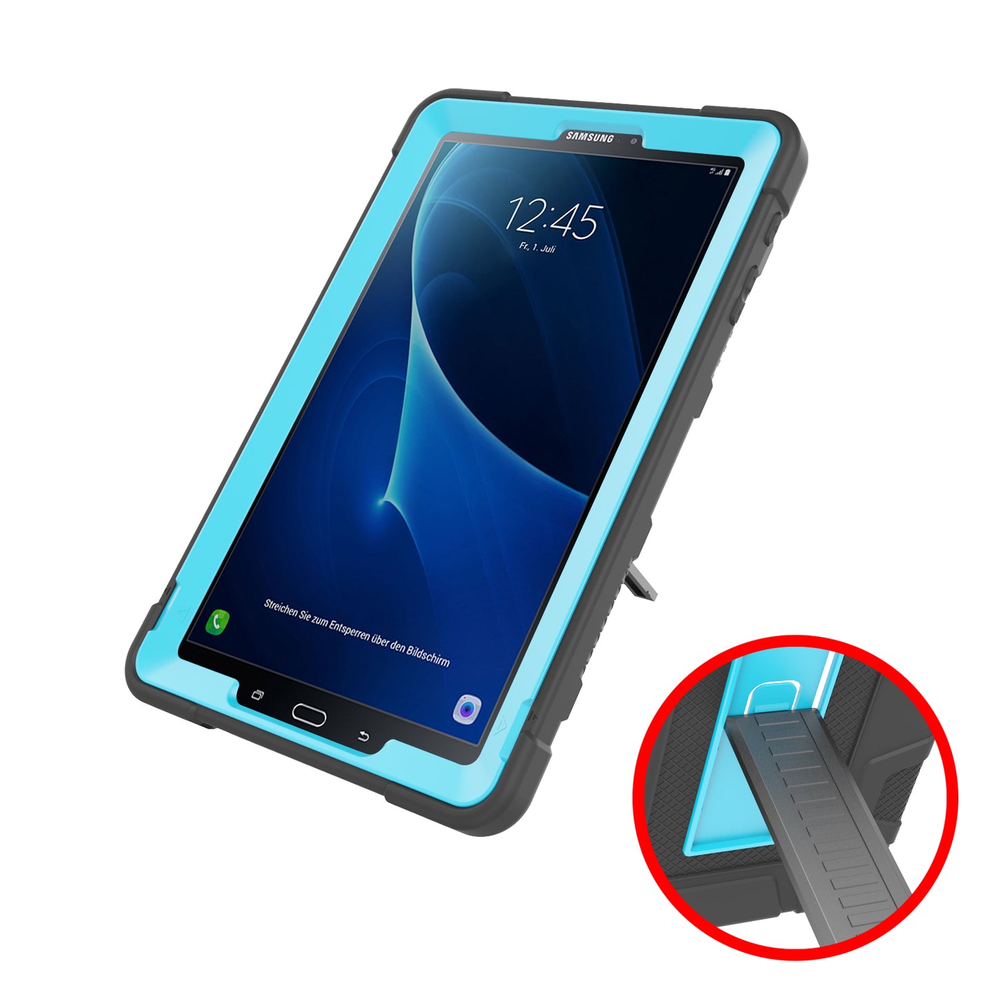 Shock Proof Anti-dust Hybrid TPU + PC Protective Case with Kickstand for Samsung Galaxy Tab A 10.1 (2016)