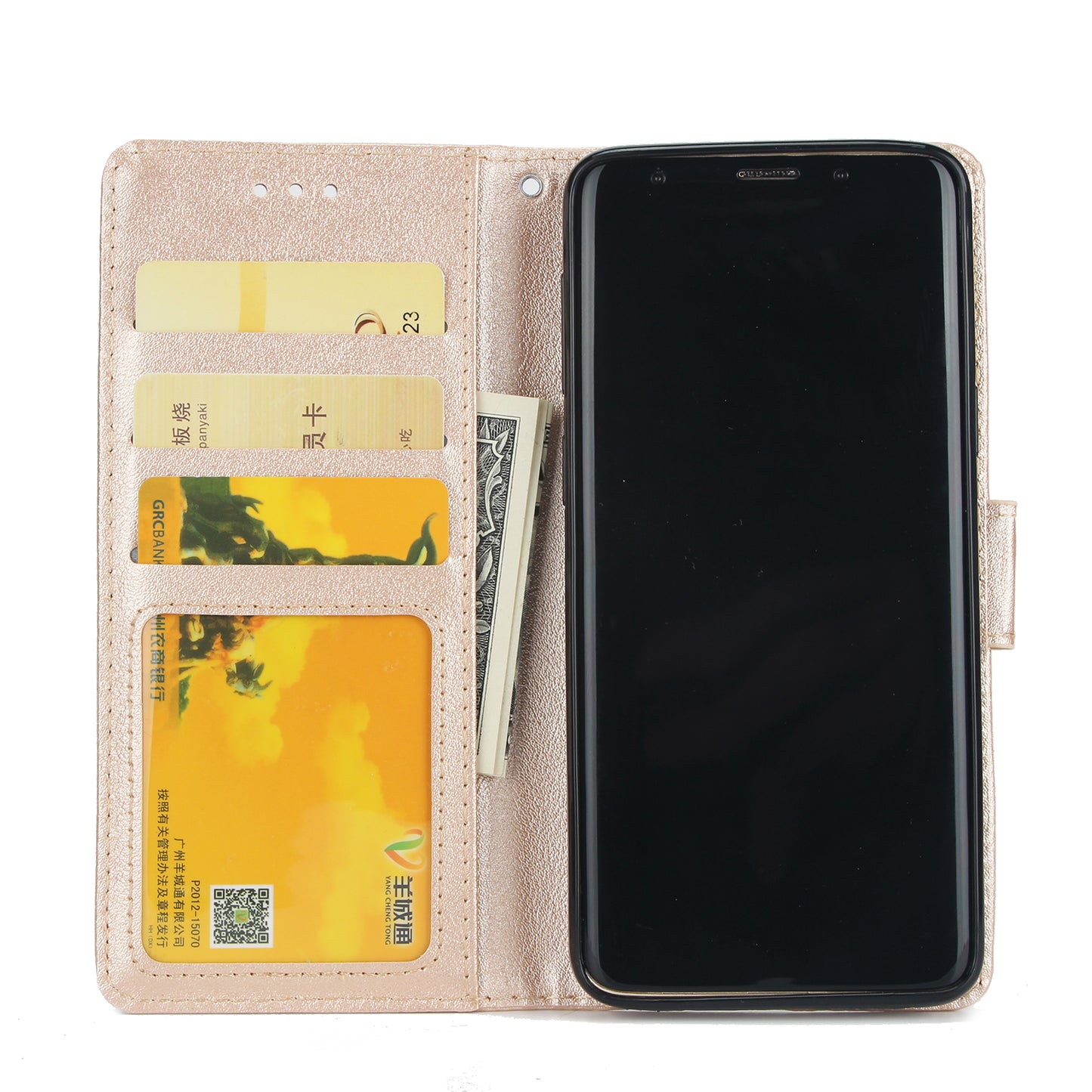 PU Leather Wallet Stand Phone Case for Samsung Galaxy S9 SM-G960