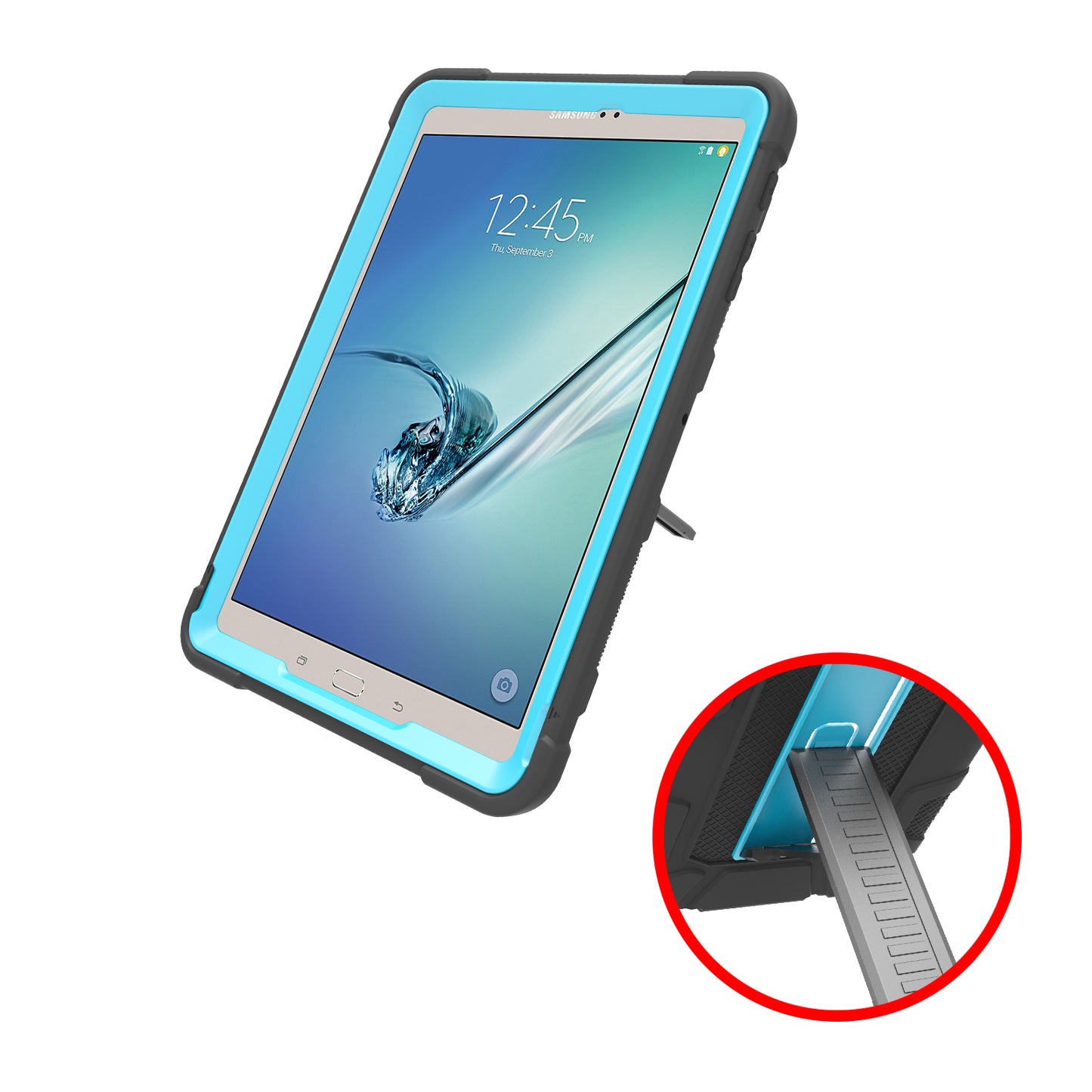 Shock Proof Anti-dust Hybrid TPU + PC Protective Case with Kickstand for Samsung Galaxy Tab S2 9.7 T810 T815