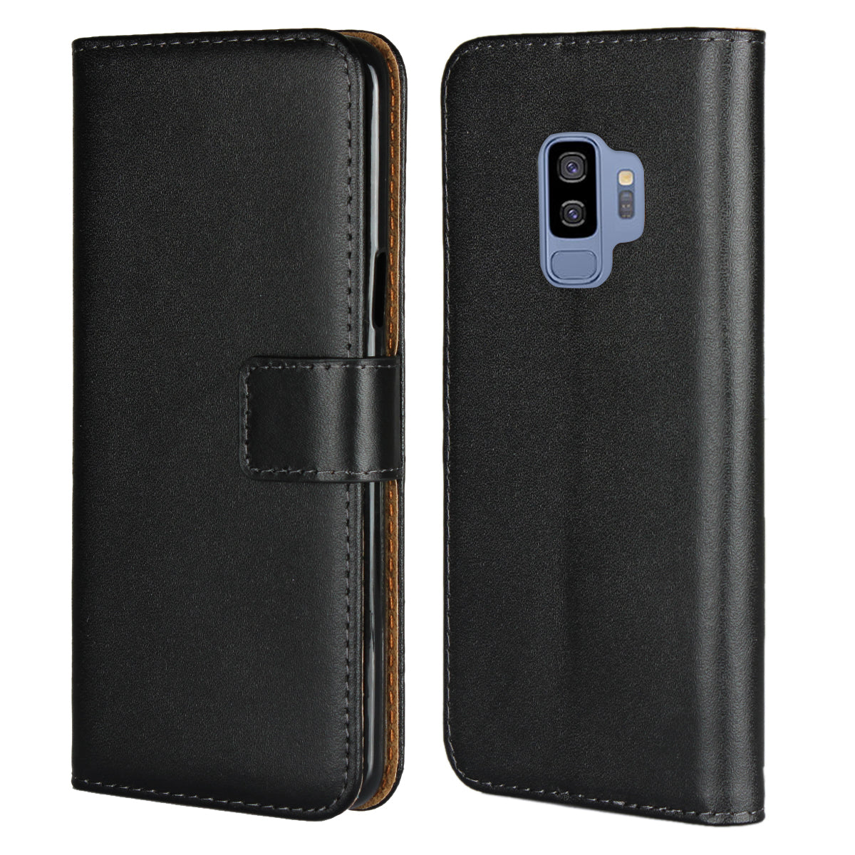 Premium Split Leather Phone Cover Case for Samsung Galaxy S9 G960 with Wallet Stand Functions