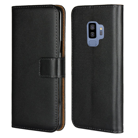 Premium Split Leather Phone Cover Case for Samsung Galaxy S9 G960 with Wallet Stand Functions