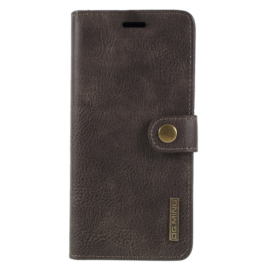 DG.MING For Samsung Galaxy S9+ SM-G965 Protective Phone Case Detachable 2-in-1 Split Leather Flip Cover with Wallet