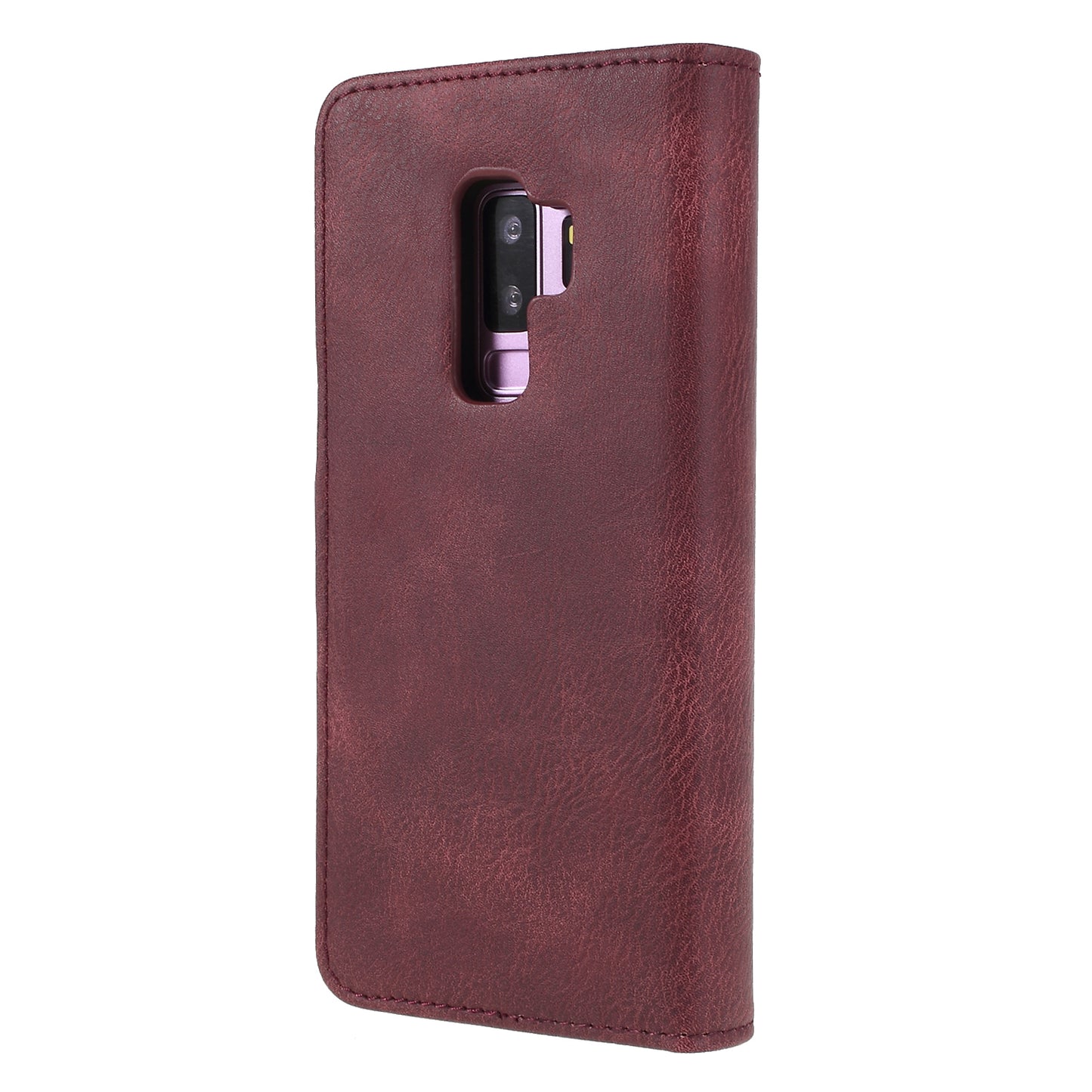 DG.MING For Samsung Galaxy S9+ SM-G965 Protective Phone Case Detachable 2-in-1 Split Leather Flip Cover with Wallet