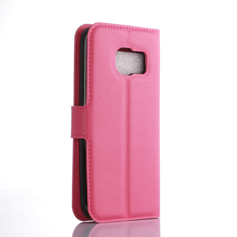 Litchi Skin Wallet Stand Leather Phone Cover for Samsung Galaxy S7 Edge Mobile Phone Accessories