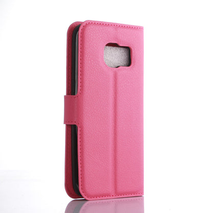 Litchi Skin Wallet Stand Leather Phone Cover for Samsung Galaxy S7 Edge Mobile Phone Accessories