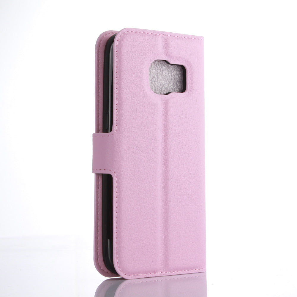 Litchi Skin Wallet Stand Leather Phone Cover for Samsung Galaxy S7 Edge Mobile Phone Accessories