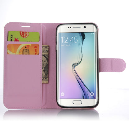 Litchi Skin Wallet Stand Leather Phone Cover for Samsung Galaxy S7 Edge Mobile Phone Accessories