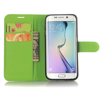 Litchi Skin Wallet Stand Leather Phone Cover for Samsung Galaxy S7 Edge Mobile Phone Accessories