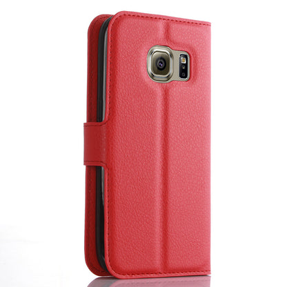 Litchi Texture Wallet Leather Cover Protector for Samsung Galaxy S7 Multiple Colors Cell Phone Accessory