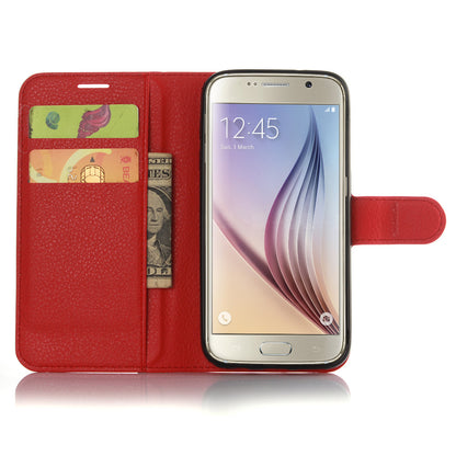 Litchi Texture Wallet Leather Cover Protector for Samsung Galaxy S7 Multiple Colors Cell Phone Accessory
