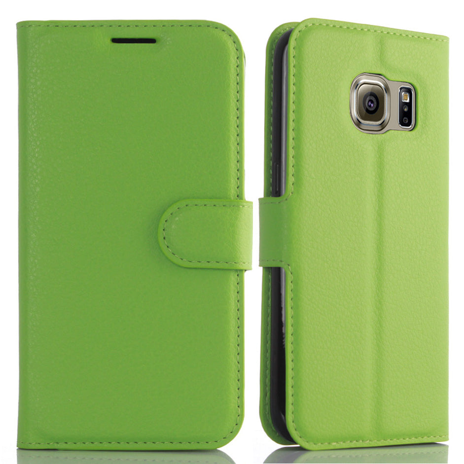 Litchi Texture Wallet Leather Cover Protector for Samsung Galaxy S7 Multiple Colors Cell Phone Accessory