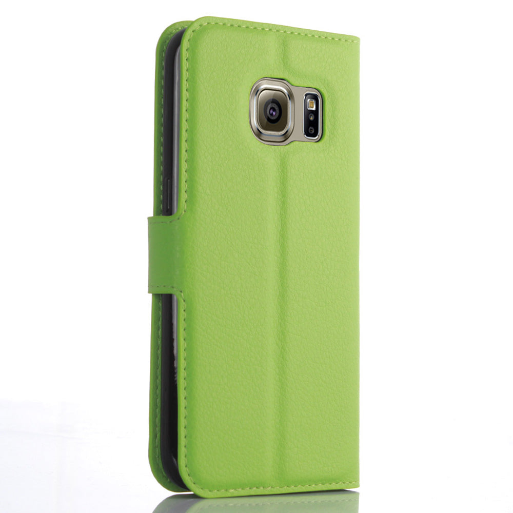 Litchi Texture Wallet Leather Cover Protector for Samsung Galaxy S7 Multiple Colors Cell Phone Accessory