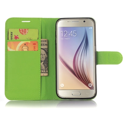 Litchi Texture Wallet Leather Cover Protector for Samsung Galaxy S7 Multiple Colors Cell Phone Accessory