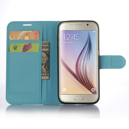 Litchi Texture Wallet Leather Cover Protector for Samsung Galaxy S7 Multiple Colors Cell Phone Accessory