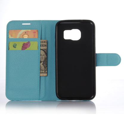 Litchi Texture Wallet Leather Cover Protector for Samsung Galaxy S7 Multiple Colors Cell Phone Accessory