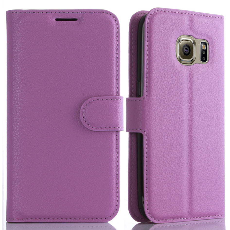 Litchi Texture Wallet Leather Cover Protector for Samsung Galaxy S7 Multiple Colors Cell Phone Accessory