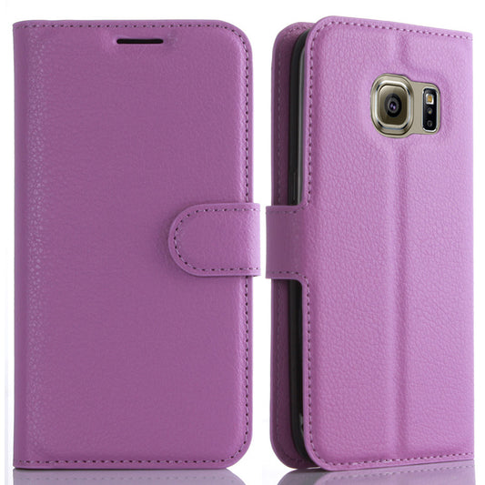 Litchi Texture Wallet Leather Cover Protector for Samsung Galaxy S7 Multiple Colors Cell Phone Accessory
