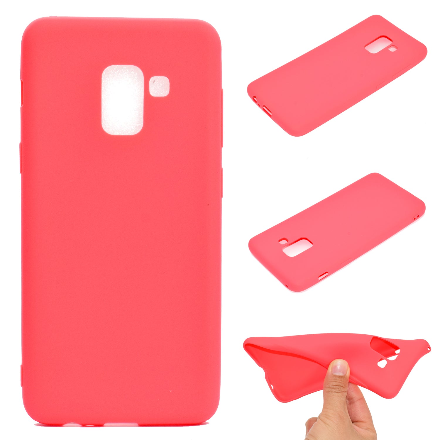 Solid Color Matte Soft TPU Phone Case for Samsung Galaxy A8 (2018)