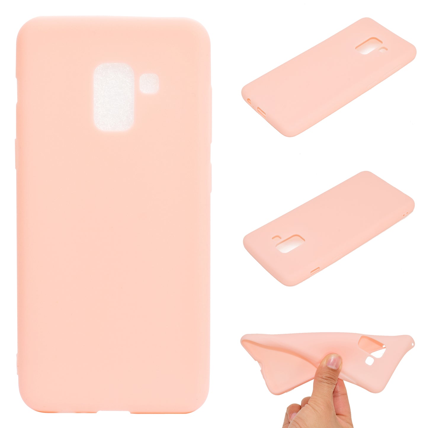 Solid Color Matte Soft TPU Phone Case for Samsung Galaxy A8 (2018)