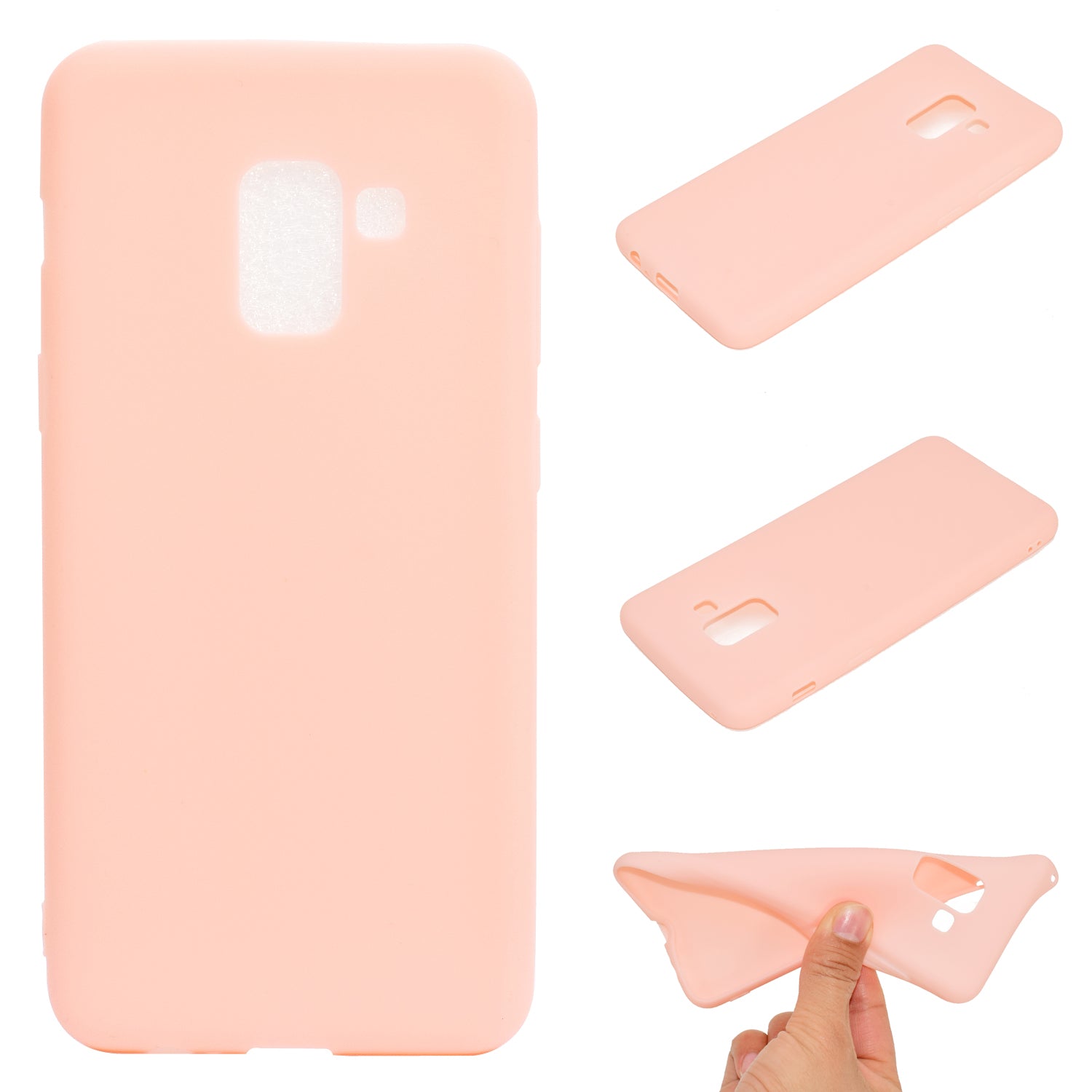 Solid Color Matte Soft TPU Phone Case for Samsung Galaxy A8 (2018)