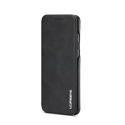 LC.IMEEKE for Samsung Galaxy S9+ G965 Vintage Style Leather Card Holder Protection Phone Case with Stand