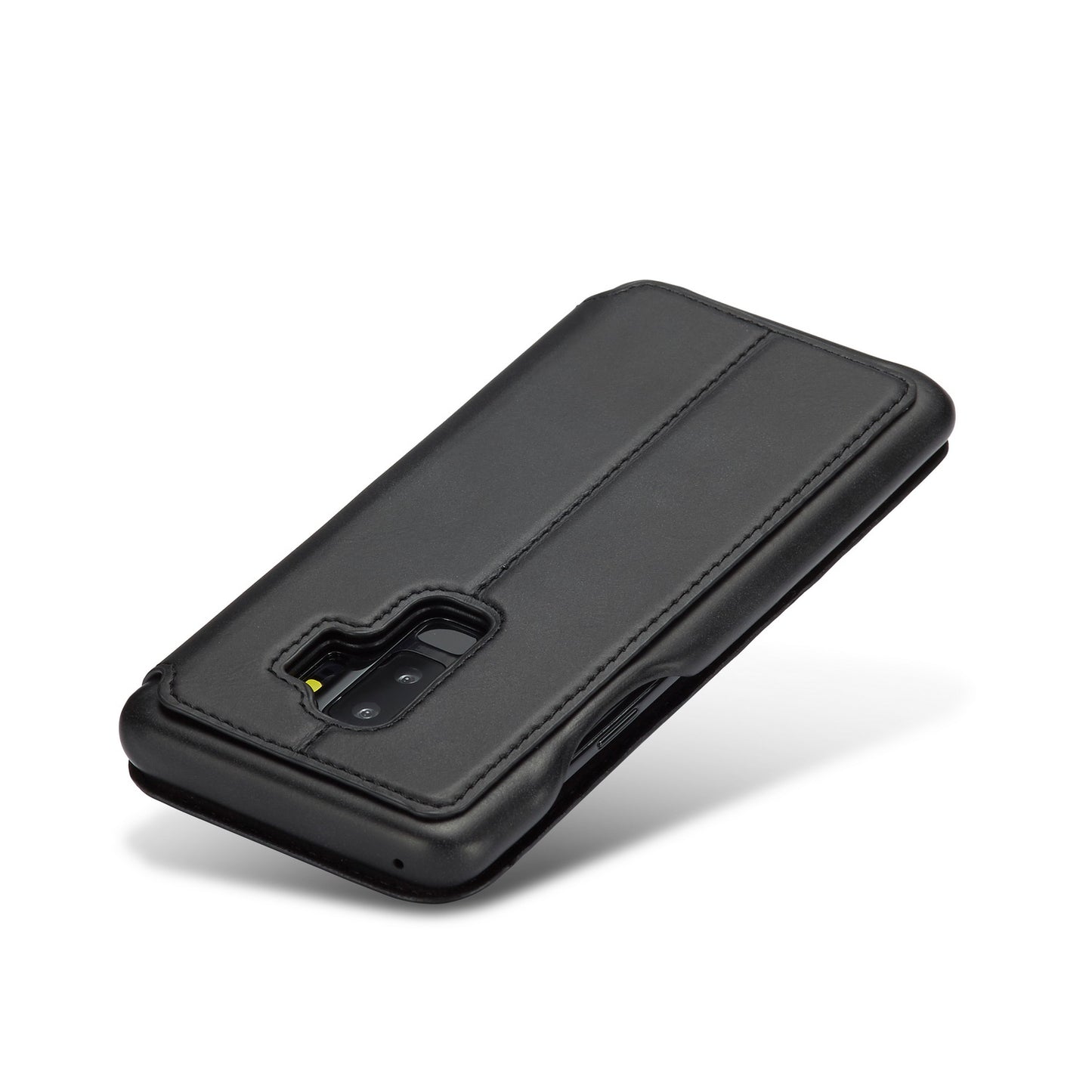 LC.IMEEKE for Samsung Galaxy S9+ G965 Vintage Style Leather Card Holder Protection Phone Case with Stand