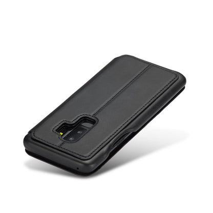 LC.IMEEKE for Samsung Galaxy S9+ G965 Vintage Style Leather Card Holder Protection Phone Case with Stand