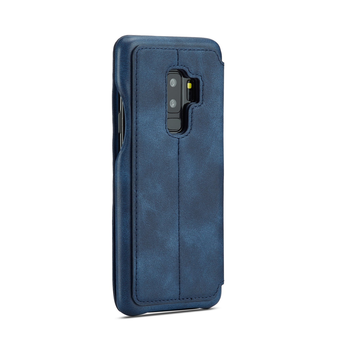 LC.IMEEKE for Samsung Galaxy S9+ G965 Vintage Style Leather Card Holder Protection Phone Case with Stand
