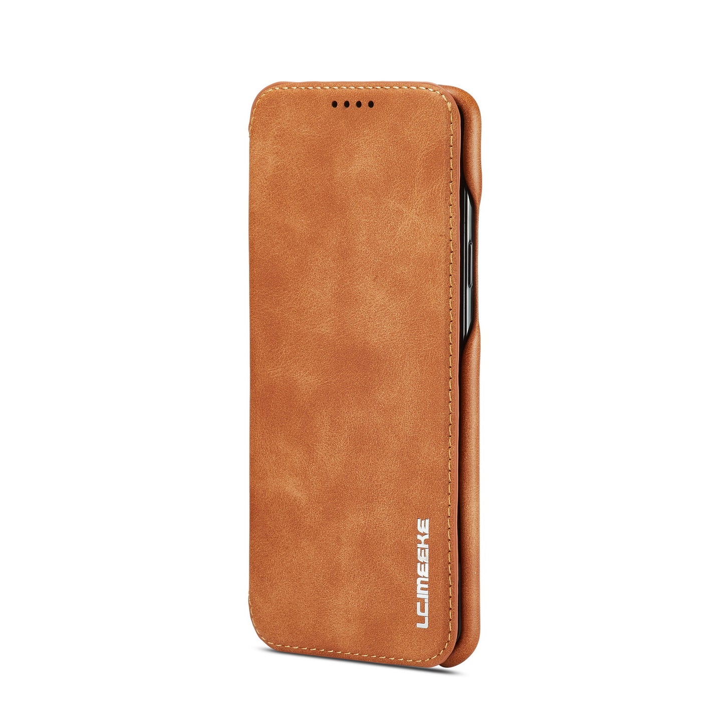 LC.IMEEKE for Samsung Galaxy S9+ G965 Vintage Style Leather Card Holder Protection Phone Case with Stand