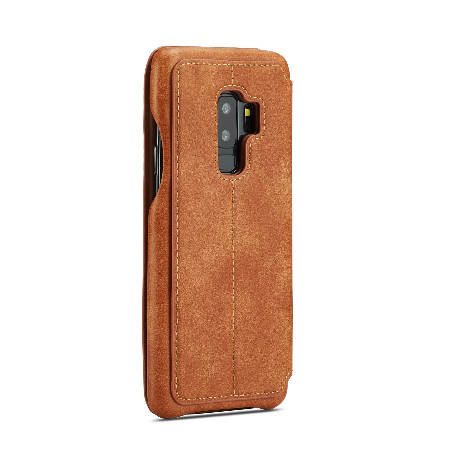 LC.IMEEKE for Samsung Galaxy S9+ G965 Vintage Style Leather Card Holder Protection Phone Case with Stand