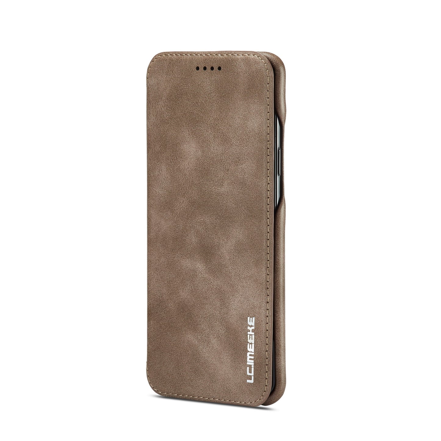 LC.IMEEKE for Samsung Galaxy S9+ G965 Vintage Style Leather Card Holder Protection Phone Case with Stand