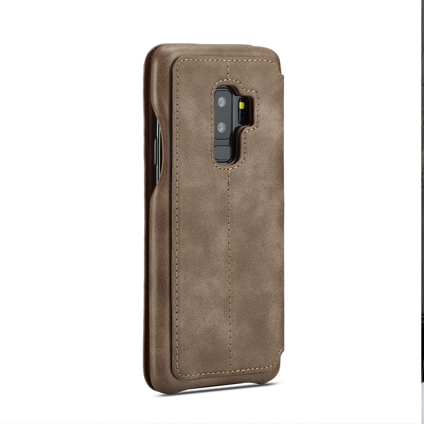 LC.IMEEKE for Samsung Galaxy S9+ G965 Vintage Style Leather Card Holder Protection Phone Case with Stand