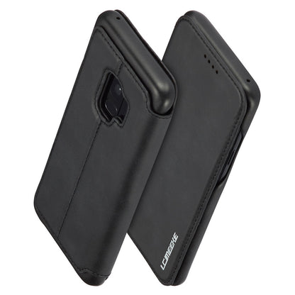 LC.IMEEKE for Samsung Galaxy S9 G960 Retro Style Leather Card Holder Stand Mobile Phone Cover Shell