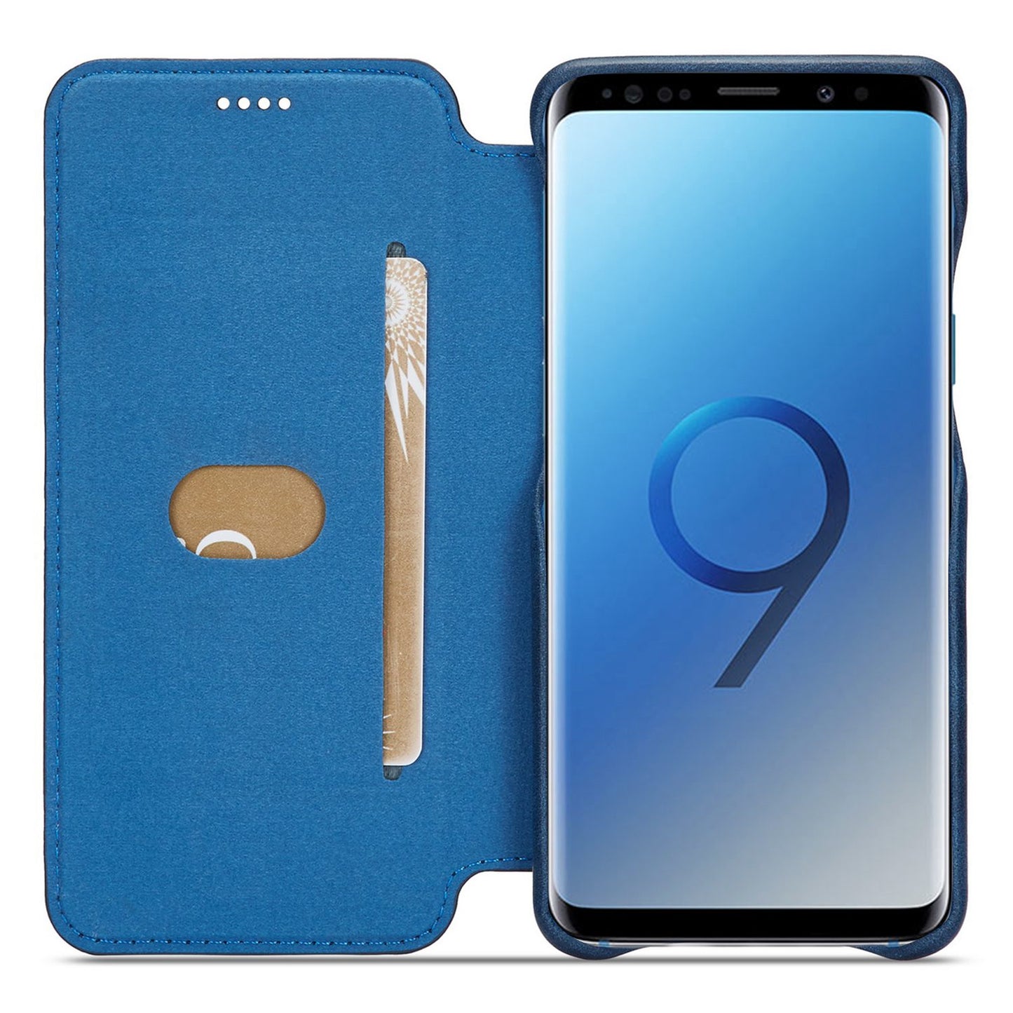 LC.IMEEKE for Samsung Galaxy S9 G960 Retro Style Leather Card Holder Stand Mobile Phone Cover Shell