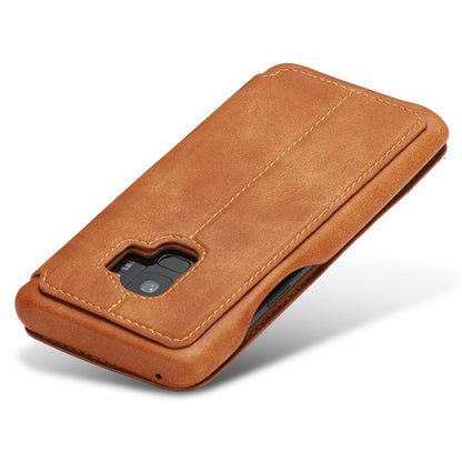 LC.IMEEKE for Samsung Galaxy S9 G960 Retro Style Leather Card Holder Stand Mobile Phone Cover Shell