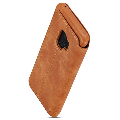 LC.IMEEKE for Samsung Galaxy S9 G960 Retro Style Leather Card Holder Stand Mobile Phone Cover Shell