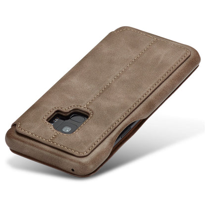 LC.IMEEKE for Samsung Galaxy S9 G960 Retro Style Leather Card Holder Stand Mobile Phone Cover Shell