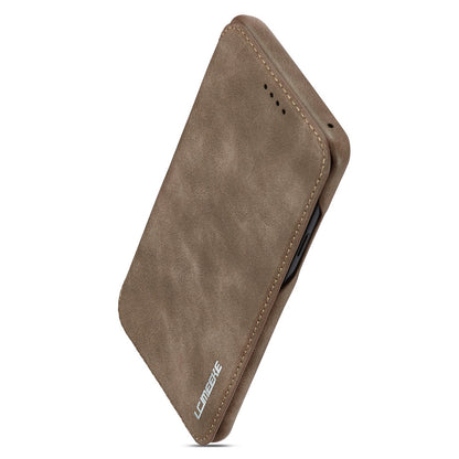 LC.IMEEKE for Samsung Galaxy S9 G960 Retro Style Leather Card Holder Stand Mobile Phone Cover Shell