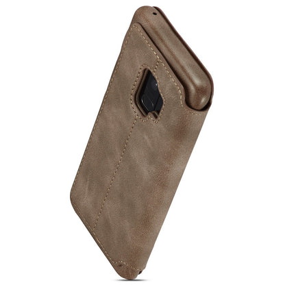 LC.IMEEKE for Samsung Galaxy S9 G960 Retro Style Leather Card Holder Stand Mobile Phone Cover Shell