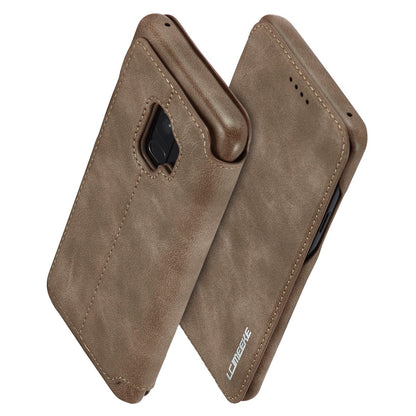 LC.IMEEKE for Samsung Galaxy S9 G960 Retro Style Leather Card Holder Stand Mobile Phone Cover Shell