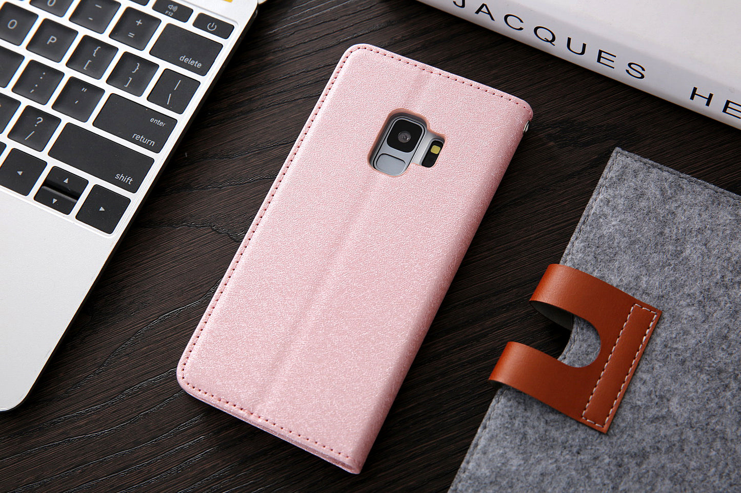 CMAI2 PU Leather Auto-absorbed Folio Cover with Card Slots  for Samsung Galaxy S9 G960