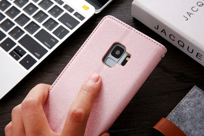 CMAI2 PU Leather Auto-absorbed Folio Cover with Card Slots  for Samsung Galaxy S9 G960