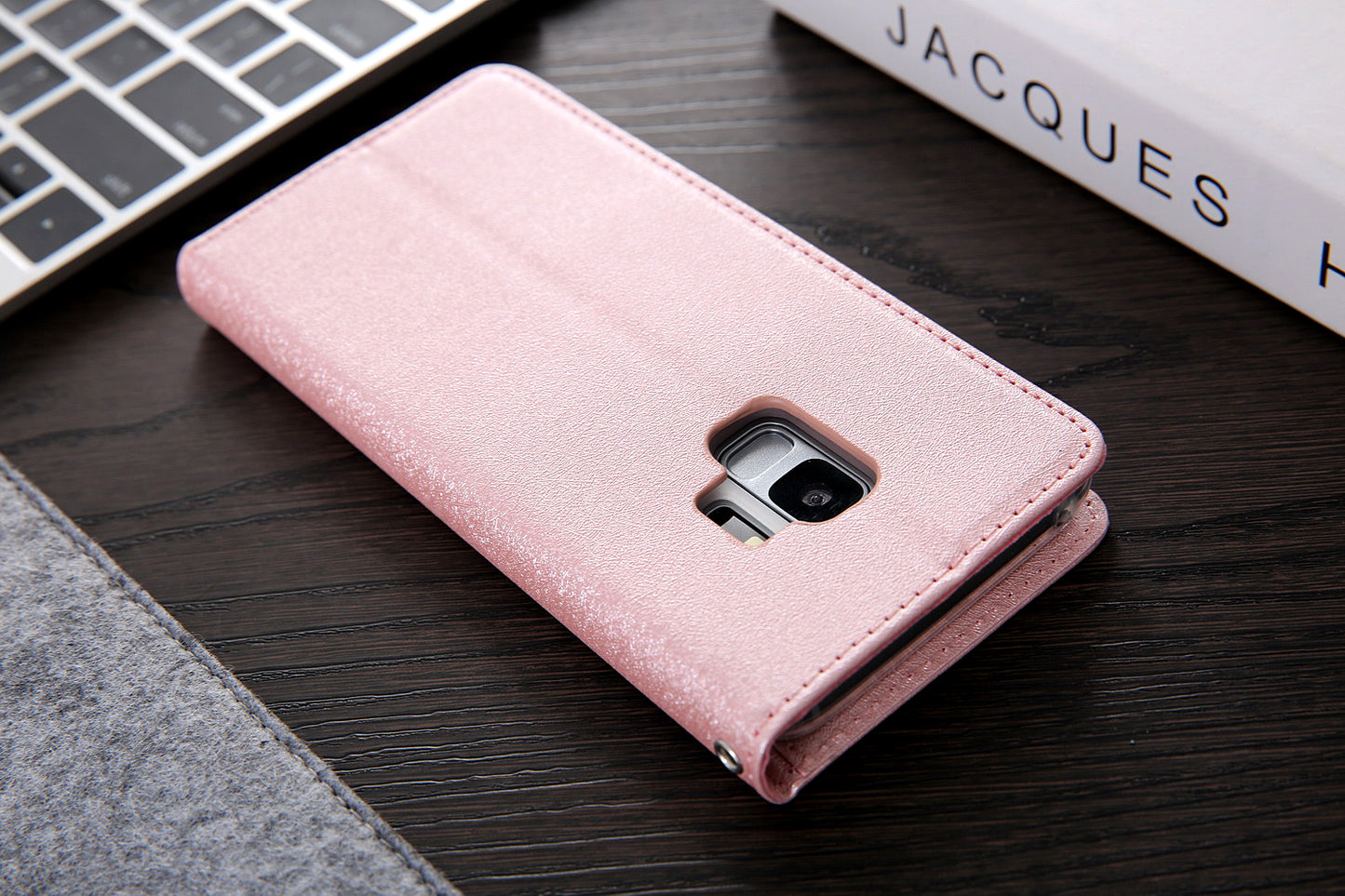 CMAI2 PU Leather Auto-absorbed Folio Cover with Card Slots  for Samsung Galaxy S9 G960