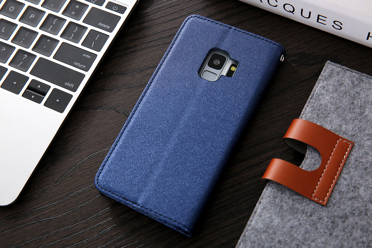 CMAI2 PU Leather Auto-absorbed Folio Cover with Card Slots  for Samsung Galaxy S9 G960