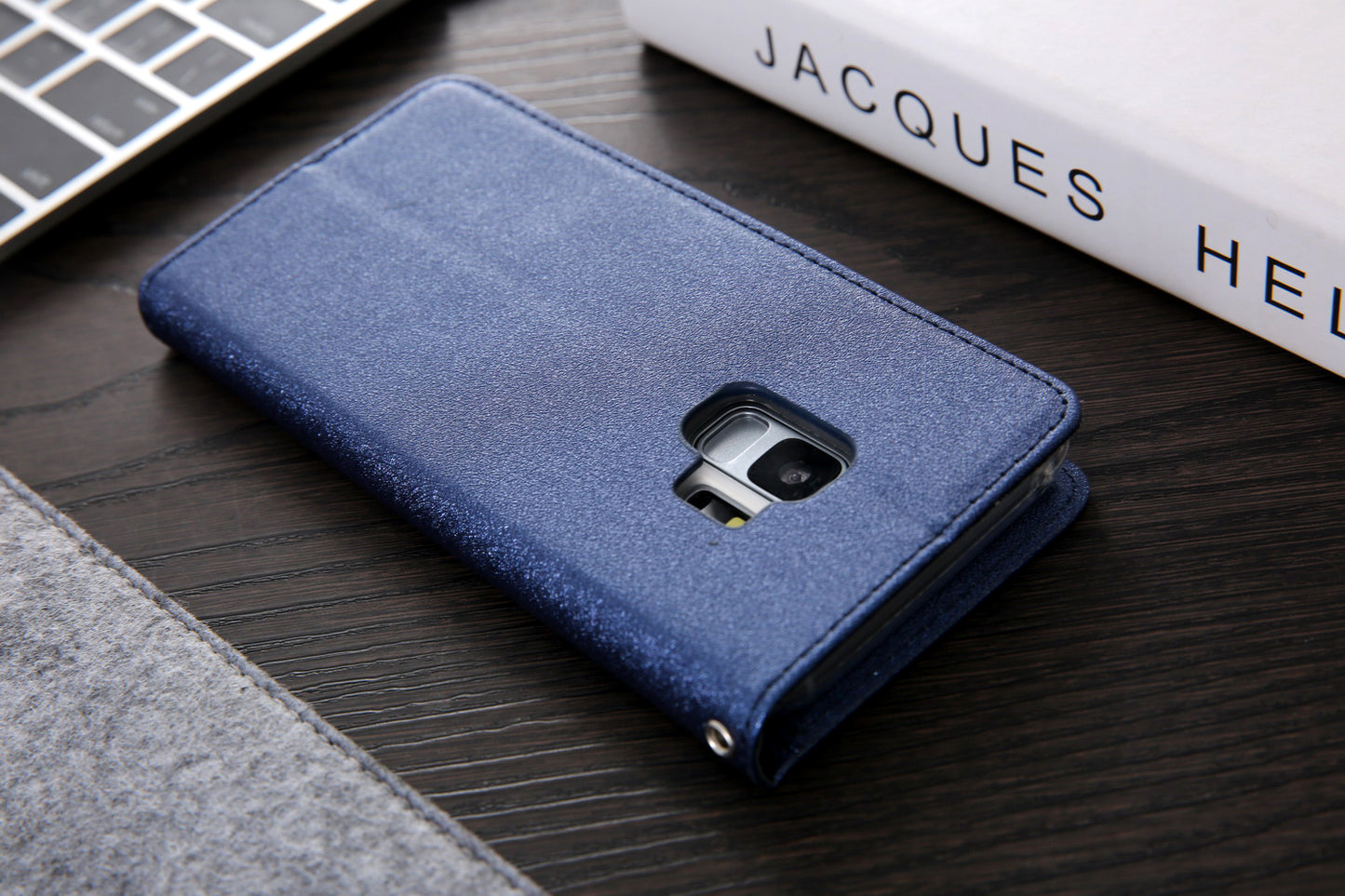 CMAI2 PU Leather Auto-absorbed Folio Cover with Card Slots  for Samsung Galaxy S9 G960
