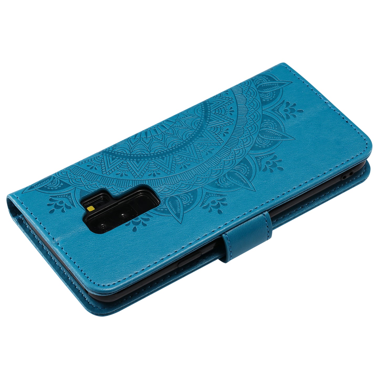 Imprint Butterfly Flower Magnetic Leather Wallet Case for Samsung Galaxy S9+ SM-G965