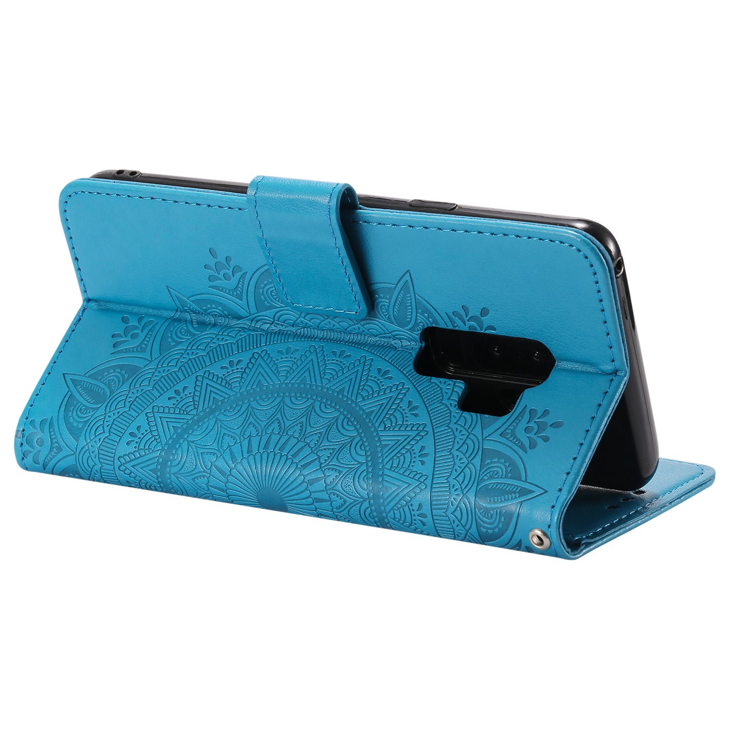 Imprint Butterfly Flower Magnetic Leather Wallet Case for Samsung Galaxy S9+ SM-G965