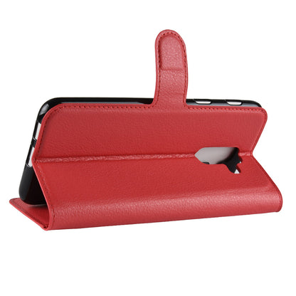 Litchi Skin PU Leather Magnetic Wallet Stand Case for Samsung Galaxy A6+ (2018)