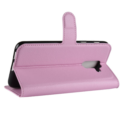 Litchi Skin PU Leather Magnetic Wallet Stand Case for Samsung Galaxy A6+ (2018)