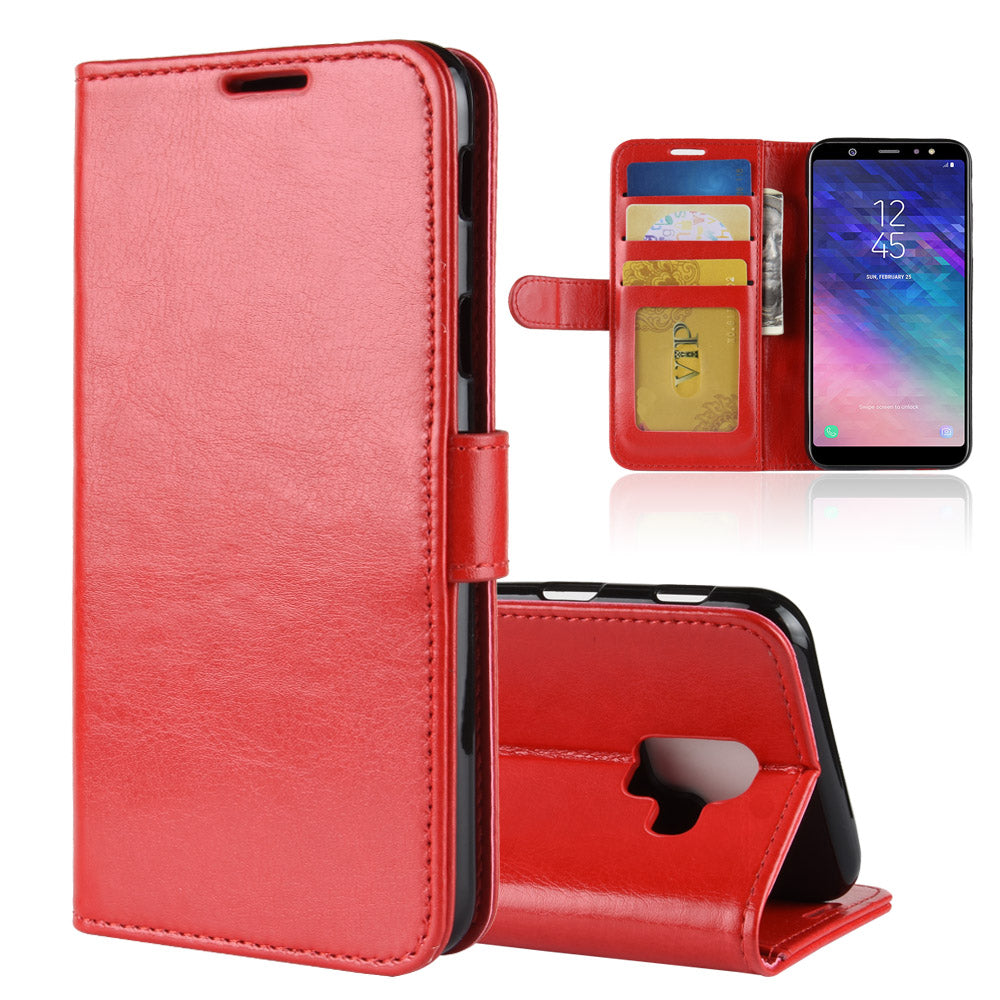 Crazy Horse PU Leather Protection Mobile Phone Shell for Samsung Galaxy A6 (2018)